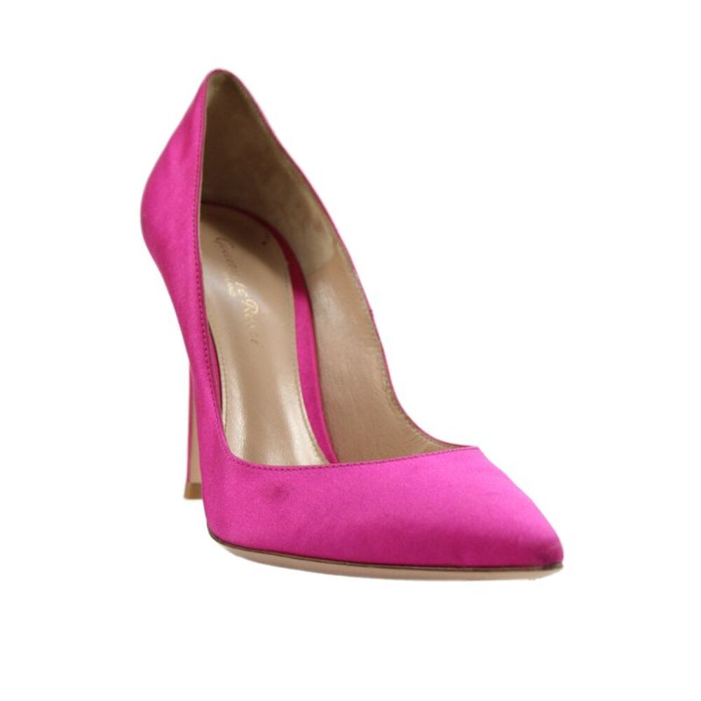 Gianvito Rossi Womens Pointed Toe High Heels Pumps Shoes Hot Pink Size 8